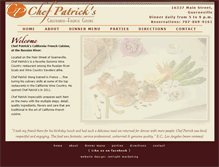 Tablet Screenshot of chefpatricks.com